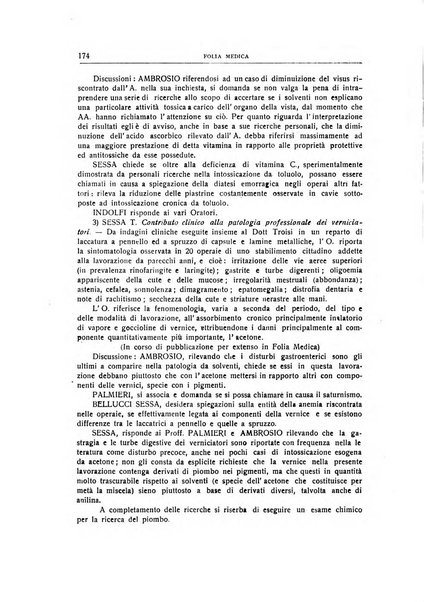 Folia medica periodico trimensile di patologia e clinica medica