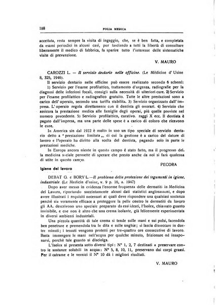 Folia medica periodico trimensile di patologia e clinica medica