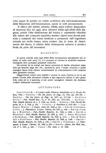 Folia medica periodico trimensile di patologia e clinica medica