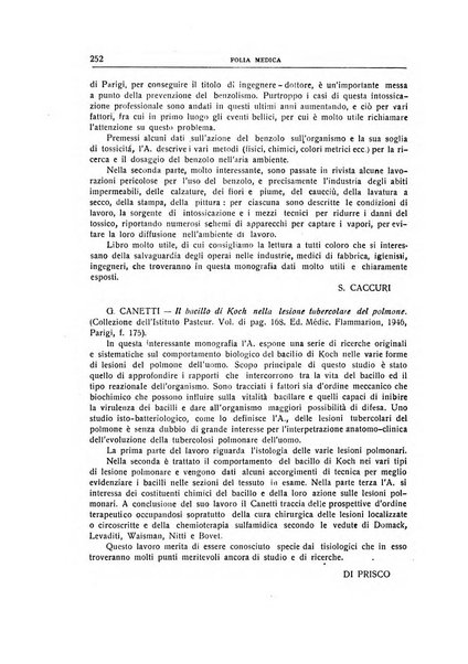 Folia medica periodico trimensile di patologia e clinica medica