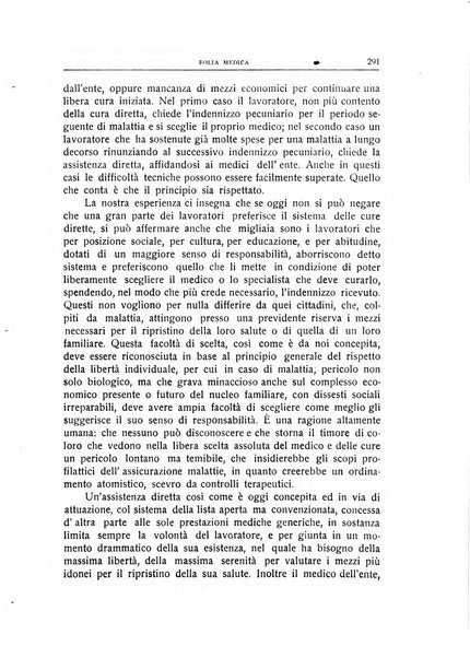 Folia medica periodico trimensile di patologia e clinica medica