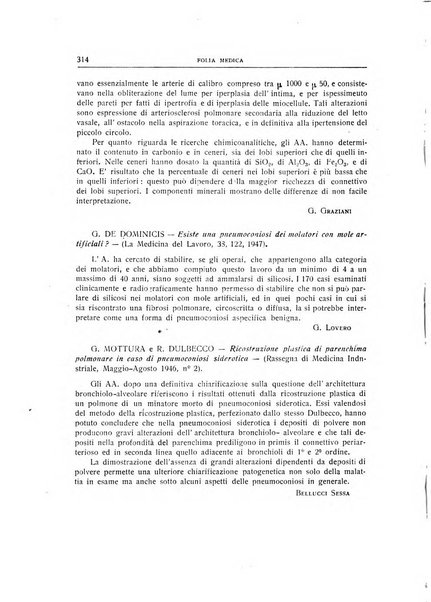 Folia medica periodico trimensile di patologia e clinica medica