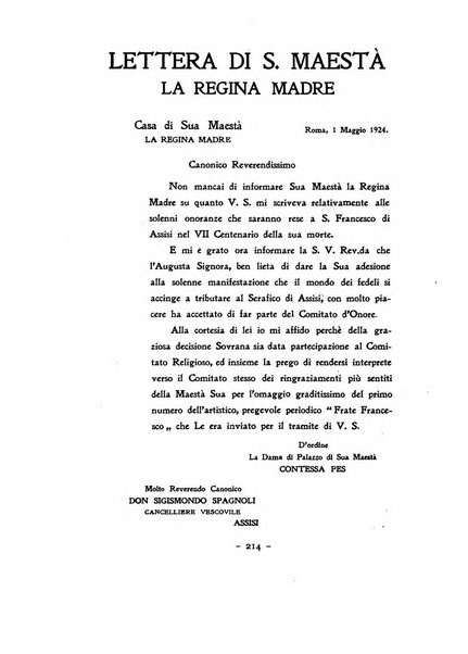 Frate Francesco organo ufficiale del Comitato religioso per le onoranze a s. Francesco di Assisi nel 7. centenario della sua morte