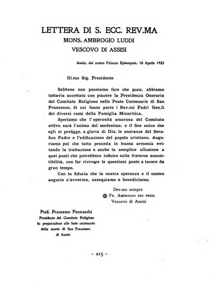 Frate Francesco organo ufficiale del Comitato religioso per le onoranze a s. Francesco di Assisi nel 7. centenario della sua morte