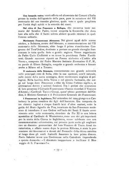 Frate Francesco organo ufficiale del Comitato religioso per le onoranze a s. Francesco di Assisi nel 7. centenario della sua morte