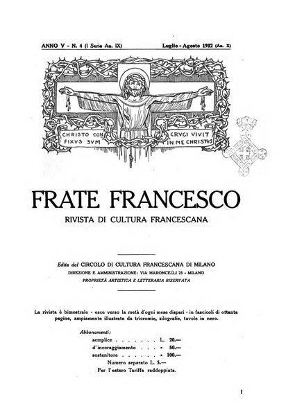 Frate Francesco organo ufficiale del Comitato religioso per le onoranze a s. Francesco di Assisi nel 7. centenario della sua morte