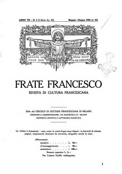 Frate Francesco organo ufficiale del Comitato religioso per le onoranze a s. Francesco di Assisi nel 7. centenario della sua morte