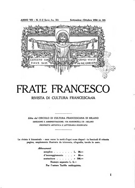 Frate Francesco organo ufficiale del Comitato religioso per le onoranze a s. Francesco di Assisi nel 7. centenario della sua morte