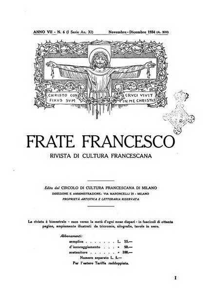 Frate Francesco organo ufficiale del Comitato religioso per le onoranze a s. Francesco di Assisi nel 7. centenario della sua morte