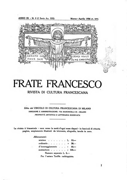 Frate Francesco organo ufficiale del Comitato religioso per le onoranze a s. Francesco di Assisi nel 7. centenario della sua morte