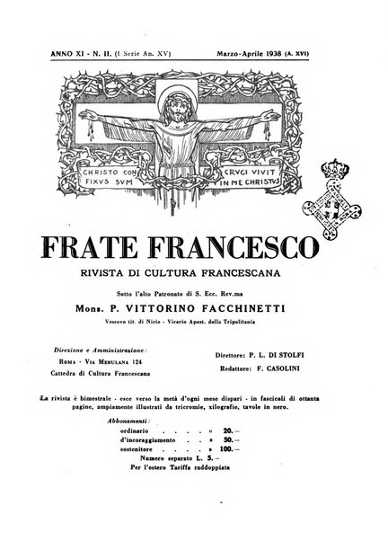 Frate Francesco organo ufficiale del Comitato religioso per le onoranze a s. Francesco di Assisi nel 7. centenario della sua morte