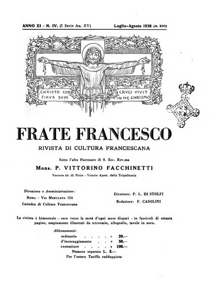 Frate Francesco organo ufficiale del Comitato religioso per le onoranze a s. Francesco di Assisi nel 7. centenario della sua morte