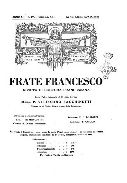 Frate Francesco organo ufficiale del Comitato religioso per le onoranze a s. Francesco di Assisi nel 7. centenario della sua morte