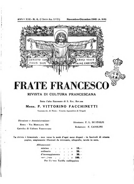 Frate Francesco organo ufficiale del Comitato religioso per le onoranze a s. Francesco di Assisi nel 7. centenario della sua morte