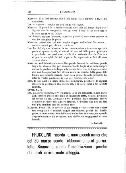 Frugolino giornale dei fanciulli