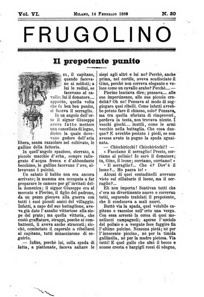 Frugolino giornale dei fanciulli