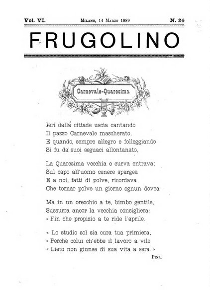 Frugolino giornale dei fanciulli