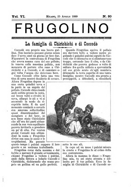 Frugolino giornale dei fanciulli