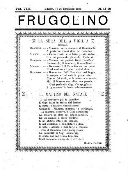 Frugolino giornale dei fanciulli