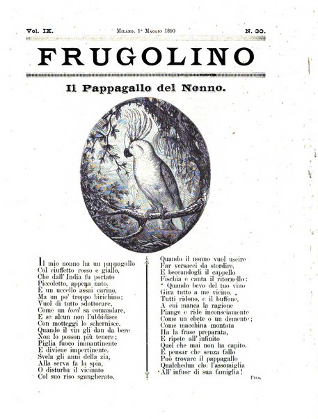 Frugolino giornale dei fanciulli