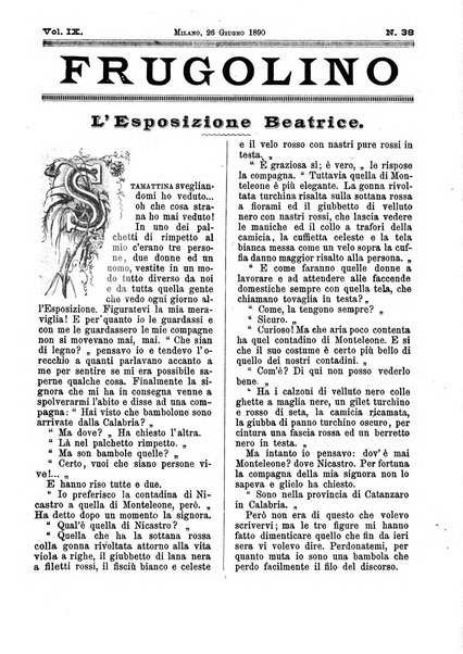 Frugolino giornale dei fanciulli