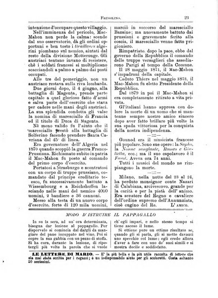 Frugolino giornale dei fanciulli