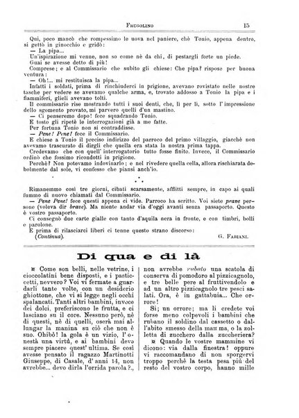 Frugolino giornale dei fanciulli