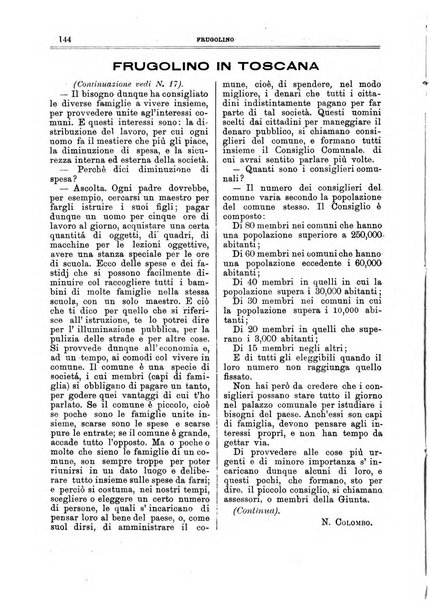 Frugolino giornale dei fanciulli