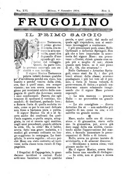 Frugolino giornale dei fanciulli