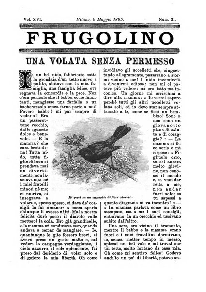 Frugolino giornale dei fanciulli