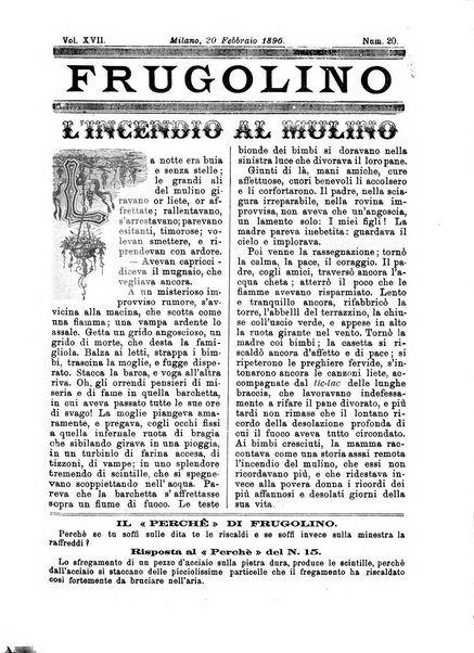 Frugolino giornale dei fanciulli