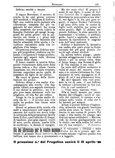 Frugolino giornale dei fanciulli