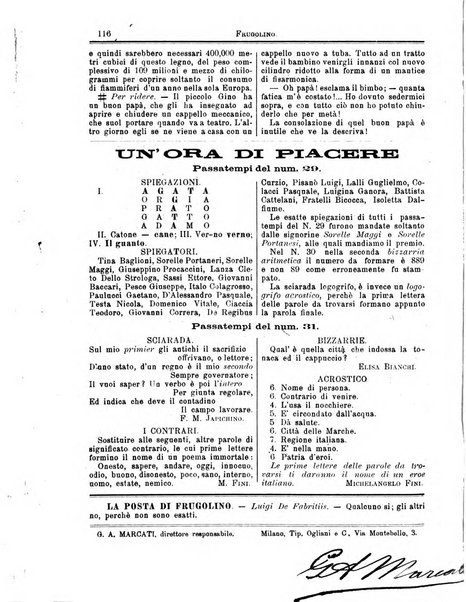 Frugolino giornale dei fanciulli