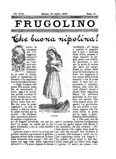 Frugolino giornale dei fanciulli