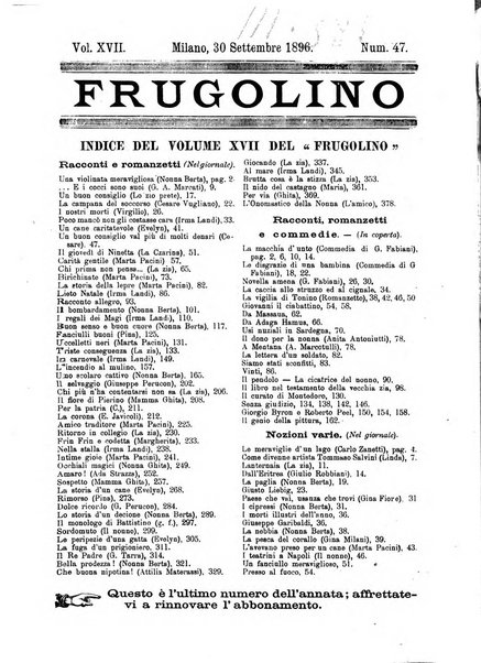 Frugolino giornale dei fanciulli