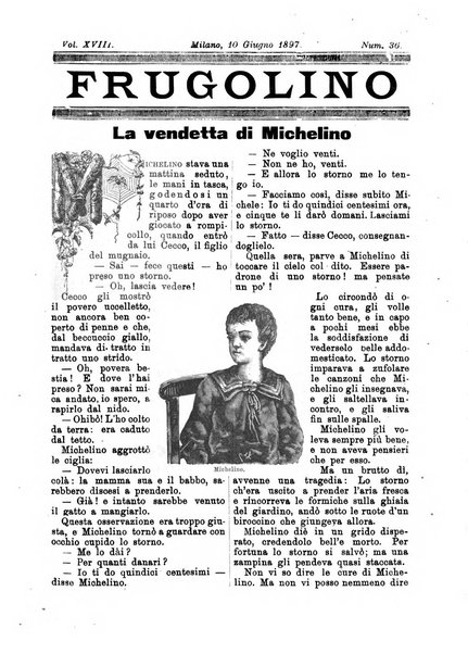 Frugolino giornale dei fanciulli