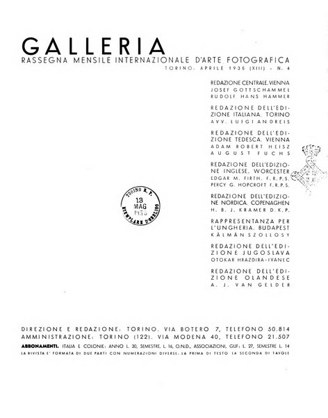 Galleria rassegna mensile internazionale d'arte fotografica