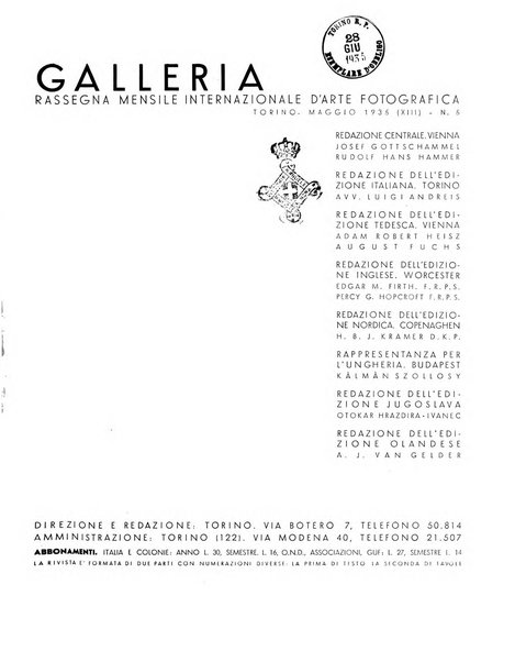 Galleria rassegna mensile internazionale d'arte fotografica