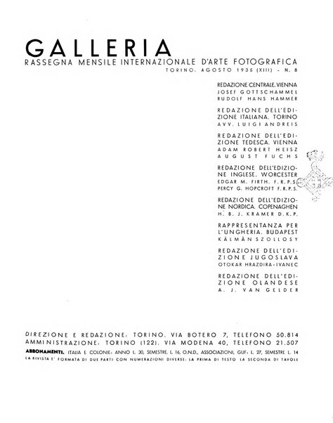 Galleria rassegna mensile internazionale d'arte fotografica