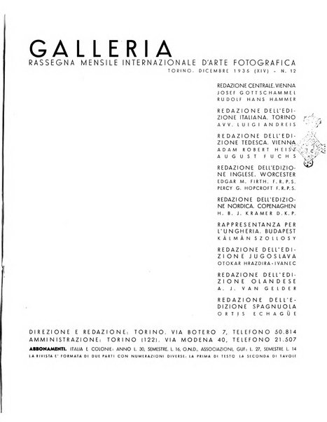 Galleria rassegna mensile internazionale d'arte fotografica