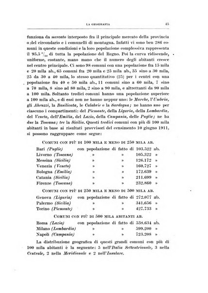 La geografia comunicazioni dell'Istituto geografico De Agostini