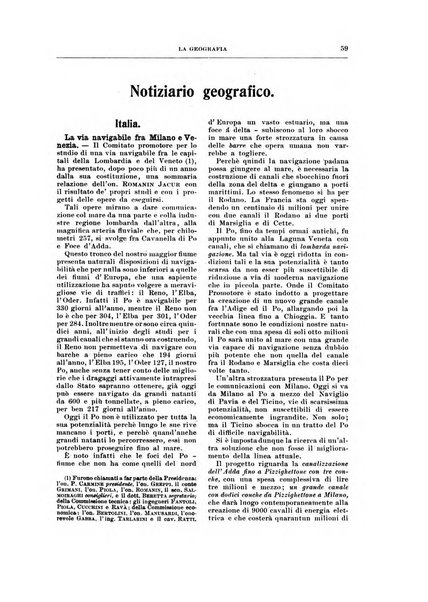 La geografia comunicazioni dell'Istituto geografico De Agostini