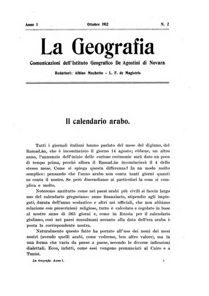 La geografia comunicazioni dell'Istituto geografico De Agostini