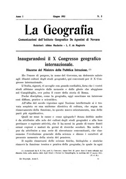 La geografia comunicazioni dell'Istituto geografico De Agostini