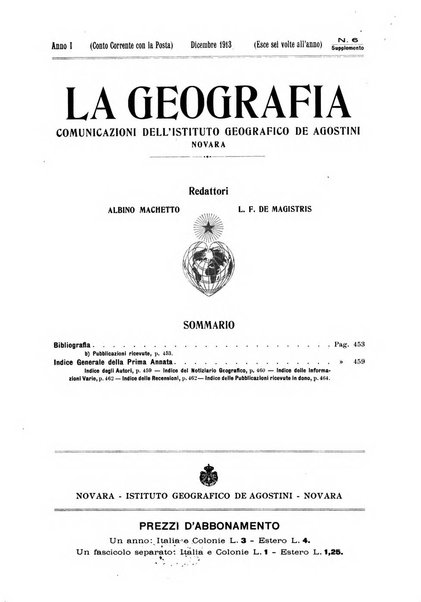 La geografia comunicazioni dell'Istituto geografico De Agostini