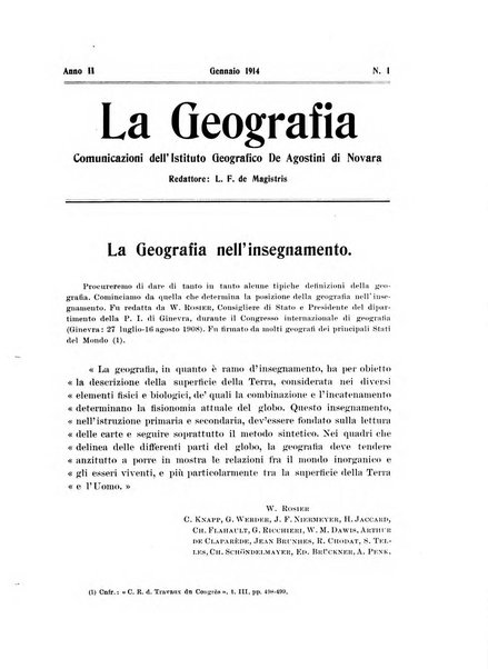 La geografia comunicazioni dell'Istituto geografico De Agostini