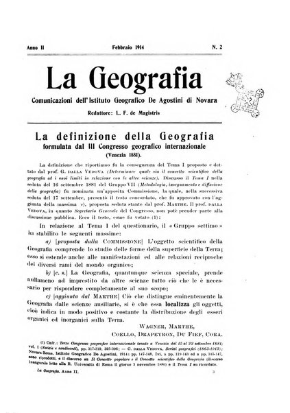 La geografia comunicazioni dell'Istituto geografico De Agostini