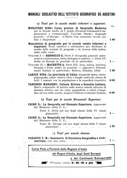 La geografia comunicazioni dell'Istituto geografico De Agostini