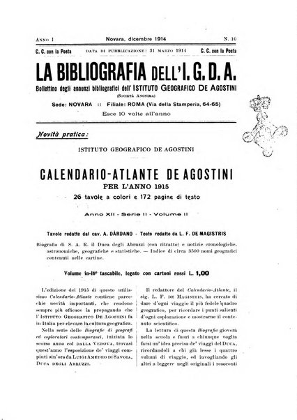 La geografia comunicazioni dell'Istituto geografico De Agostini