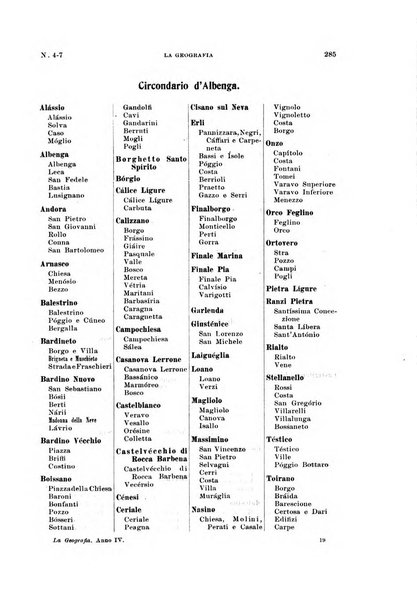 La geografia comunicazioni dell'Istituto geografico De Agostini